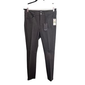 Nine West Jeans Stretch Straight Leg Gramercy Pants Heather Gray Size 10 NWT